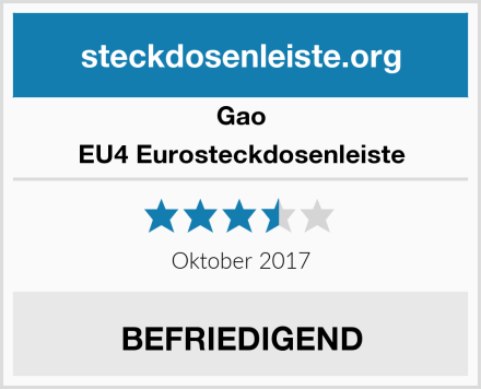 Gao EU4 Eurosteckdosenleiste Test