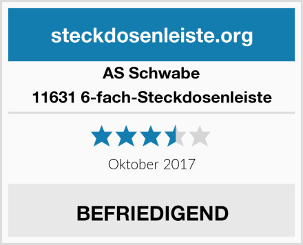 AS Schwabe 11631 6-fach-Steckdosenleiste Test