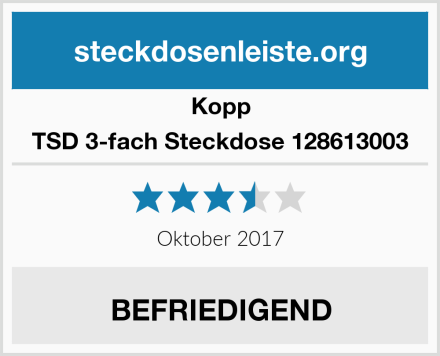 Kopp TSD 3-fach Steckdose 128613003 Test