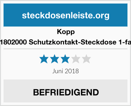 Kopp 101802000 Schutzkontakt-Steckdose 1-fach Test