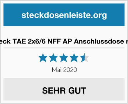  Rutenbeck TAE 2x6/6 NFF AP Anschlussdose reinweiß Test