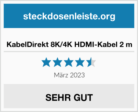  KabelDirekt 8K/4K HDMI-Kabel 2 m Test