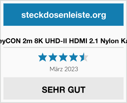  deleyCON 2m 8K UHD-II HDMI 2.1 Nylon Kabel Test