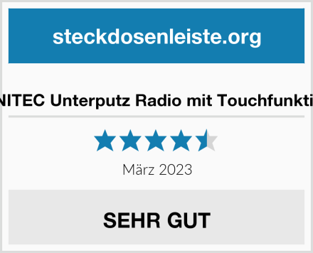  UNITEC Unterputz Radio mit Touchfunktion Test