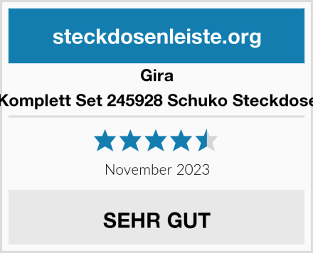 Gira Komplett Set 245928 Schuko Steckdose Test